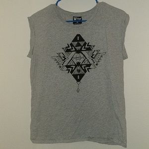 Cotton on tbar tribal gray folded sleeves size M